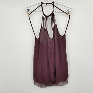Pins‎ and Needles Urban Outfitters Choker Neck Tank Top Size Small